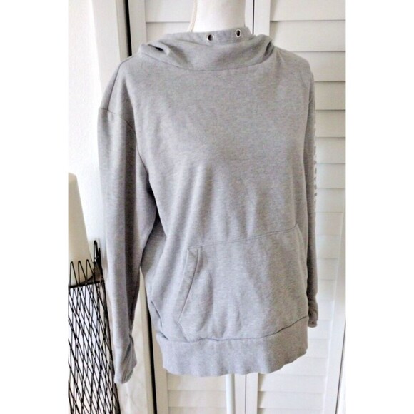 Athleta Unstoppable pullover women's hoodie sweatshirt thumb holes gray M - Picture 4 of 11